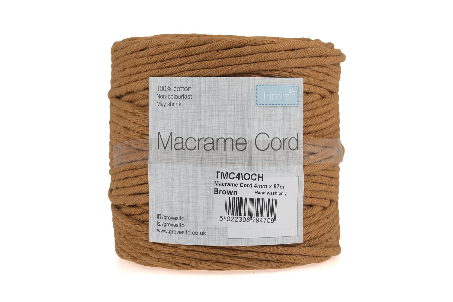 Trimits Gro-tmc4\och - Trim Macram Cord Cotton 87m X 4mm 05k