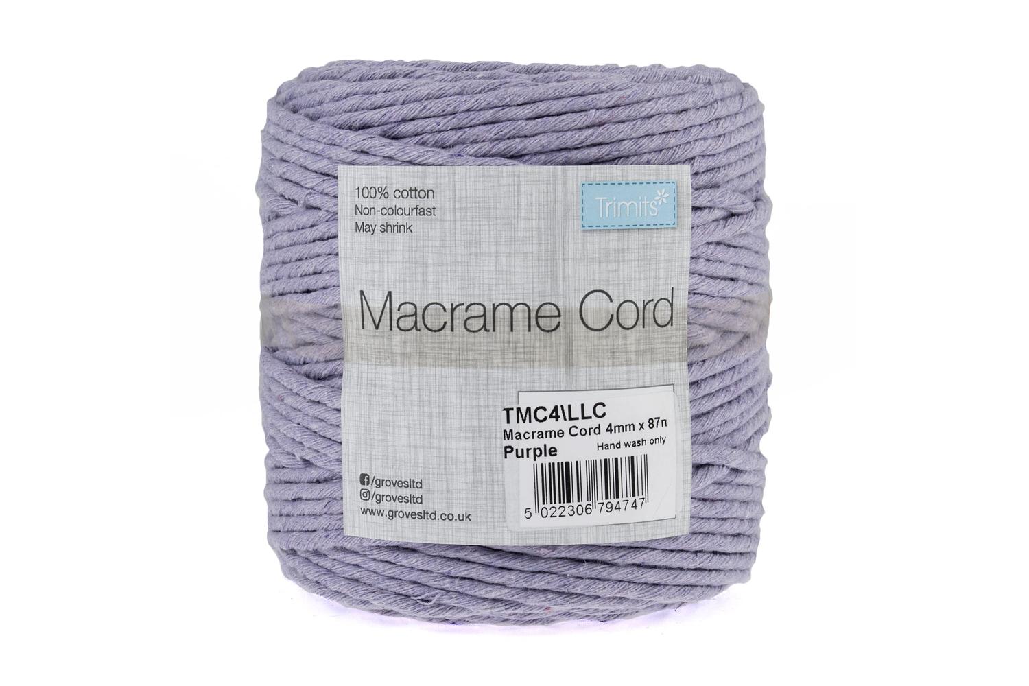 Trimits Gro-tmc4\llc - Trim Macram Cord Cotton 87m X 4mm 05k