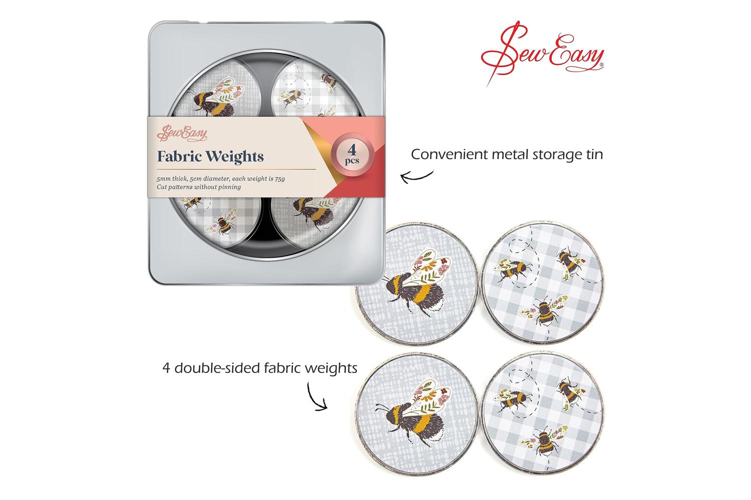 Sew Easy Gro-er907.4.3 - Fweight Pk4 Bees - Fabric Weights T-2