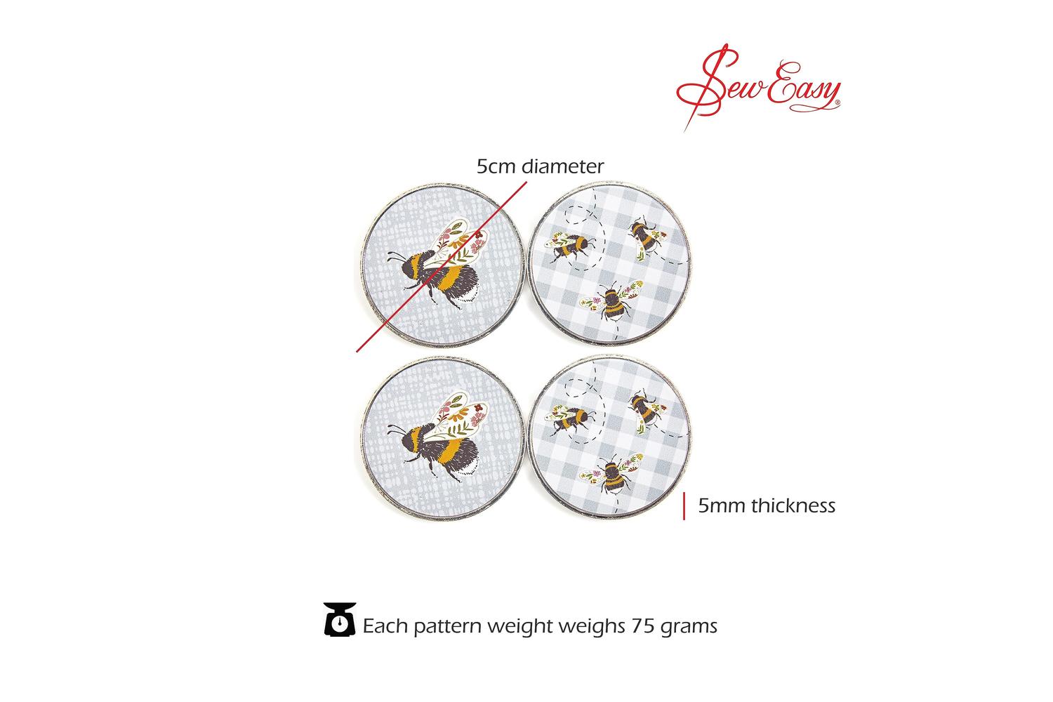 Sew Easy Gro-er907.4.3 - Fweight Pk4 Bees - Fabric Weights T-3