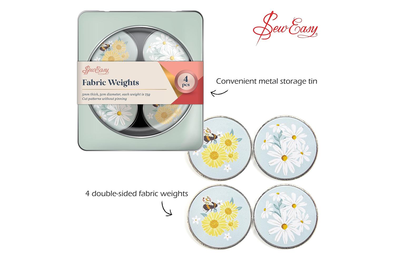 Sew Easy Gro-er907.4.4 - Fweight Pk4 Daisy - Fabric Weights-2