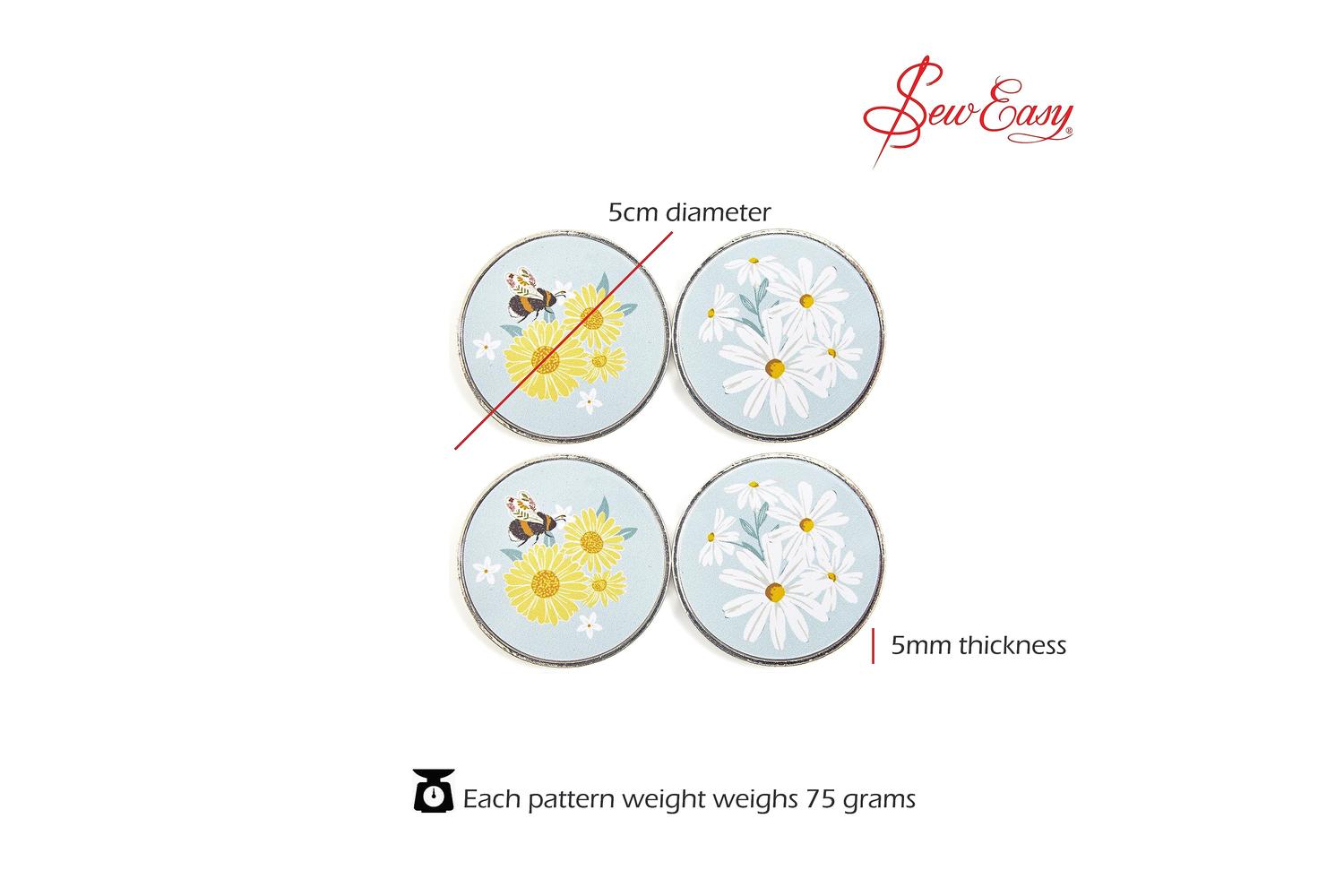 Sew Easy Gro-er907.4.4 - Fweight Pk4 Daisy - Fabric Weights-3
