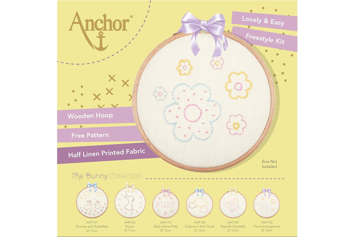 Anchor Gro-ahp106 - Floral Arrangement - Embroidery Kit With