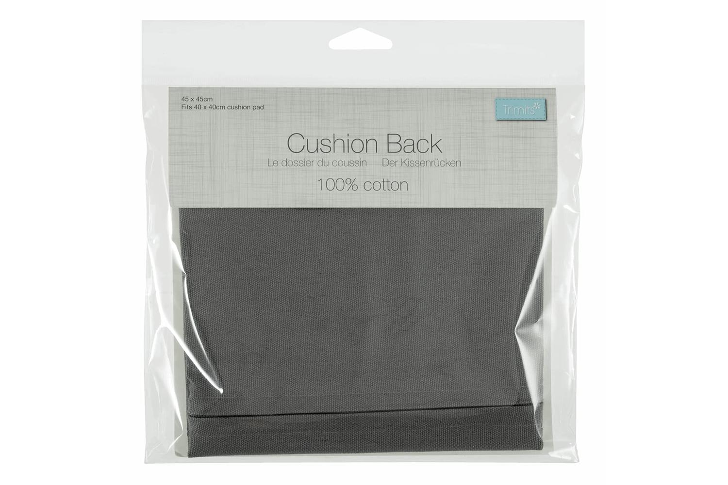 Trimits Gro-tcb4545\gry - Cushion Back With Zipper 45 X 45cm