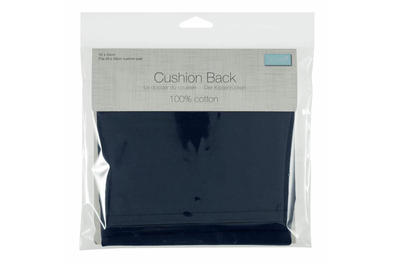 Trimits Gro-tcb4545\nvy - Cushion Back With Zipper 45 X 45cm