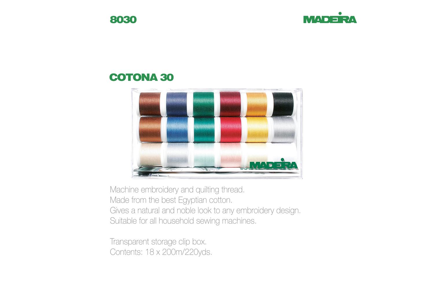 Madeira Gro-8030 - Cbox Cotona N30 - Clear Box Cotona 30 18-2