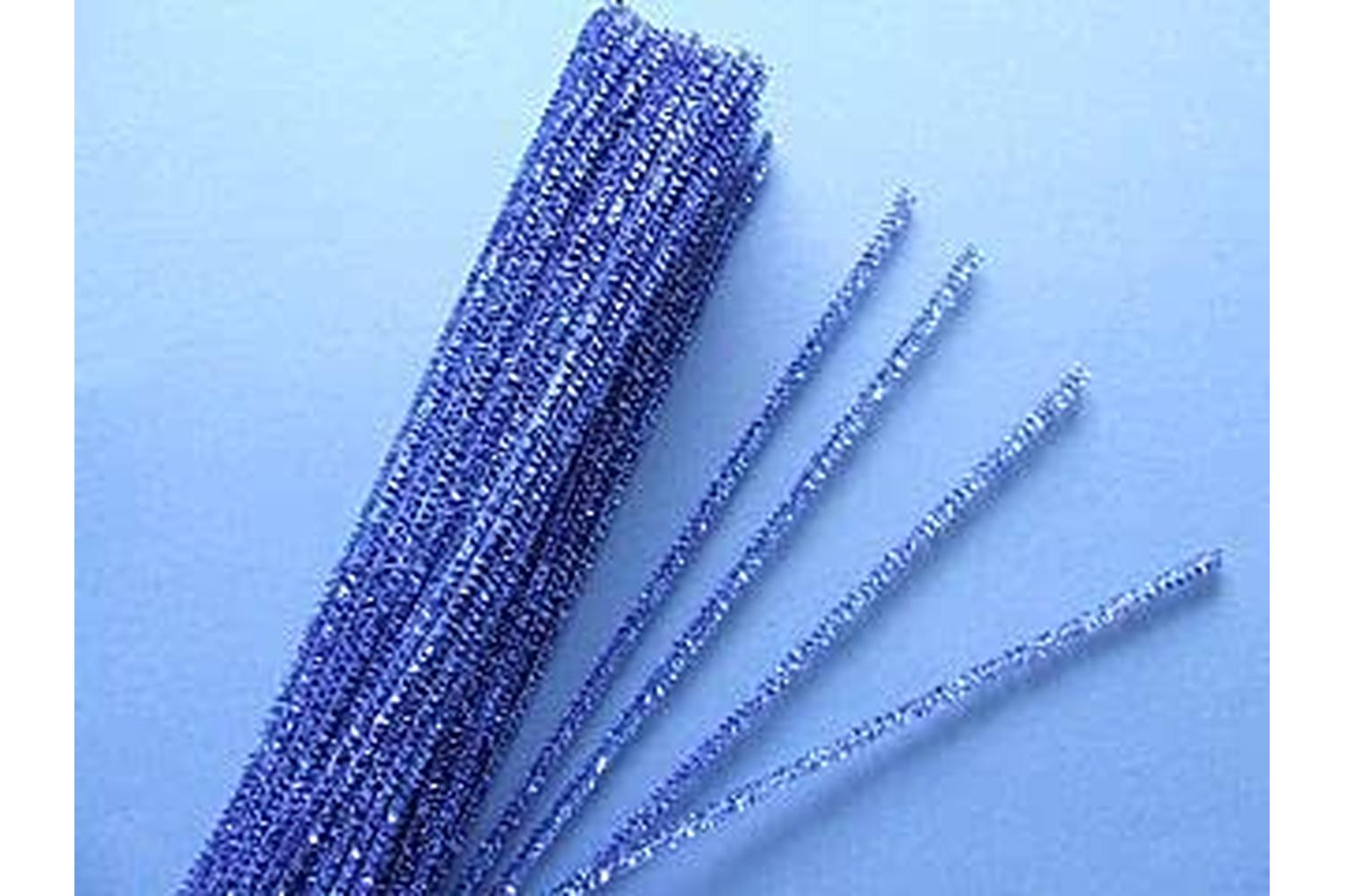 Trimits Gro-st39 - Glitter Chenilles 6mm X 30cm Royal Blue P-2