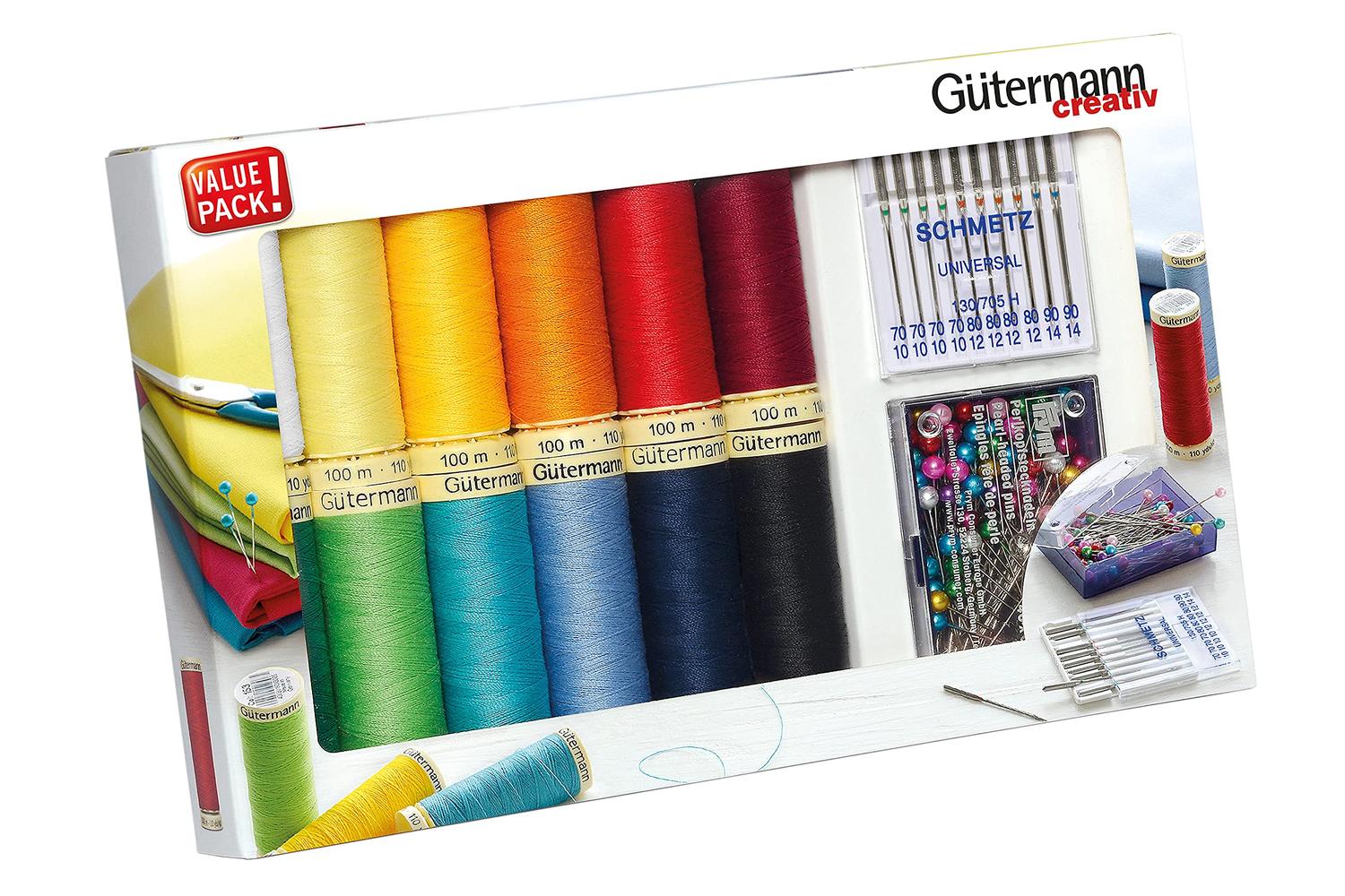Gutermann Gro-734563 - Tset Sa 12x100m Ndls - Thread Set Sew
