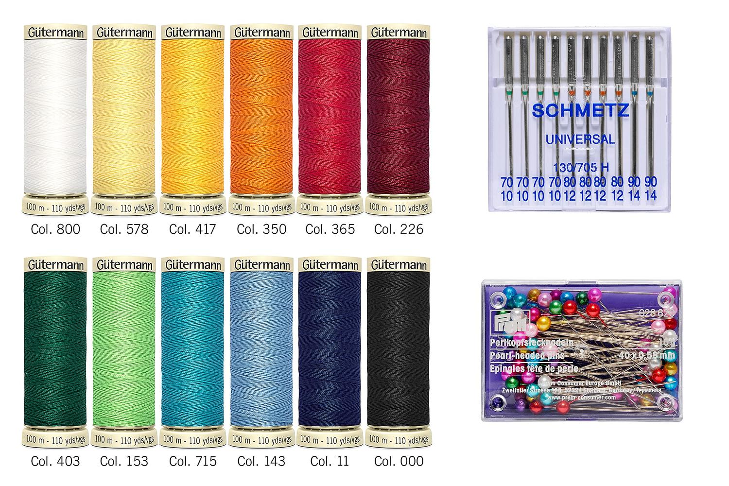 Gutermann Gro-734563 - Tset Sa 12x100m Ndls - Thread Set Sew-4