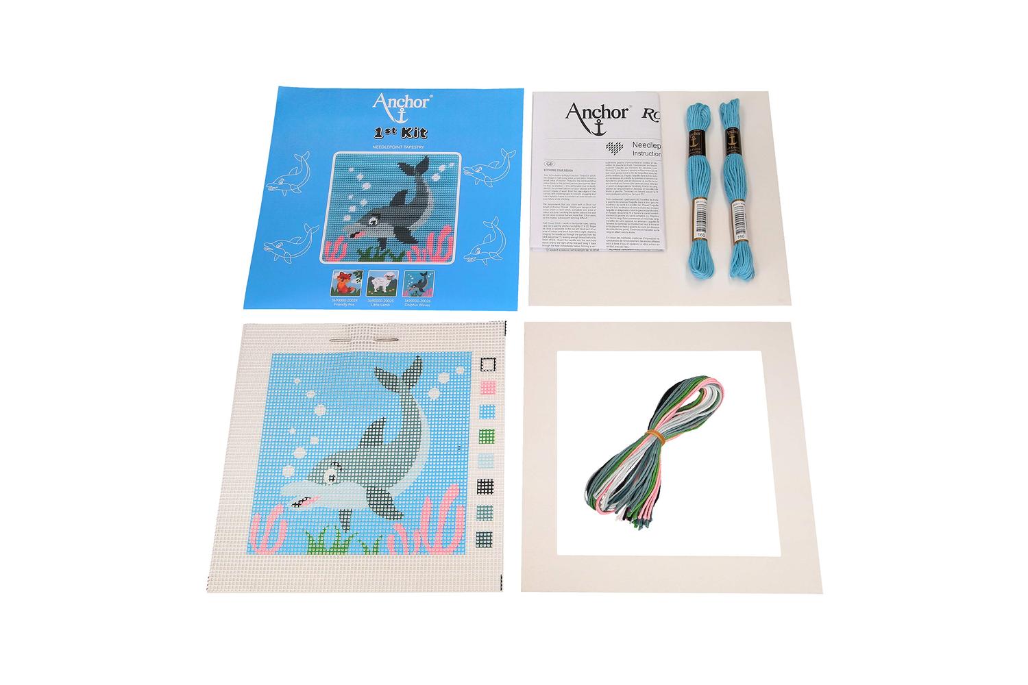 Anchor Gro-3690000\20026 - First Kit Dolphin Wave - Tapestry-3