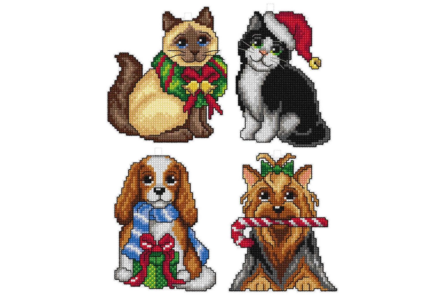 Orchidea Gro-orc.7661 - Christmas Pets - Counted Cross Stitc