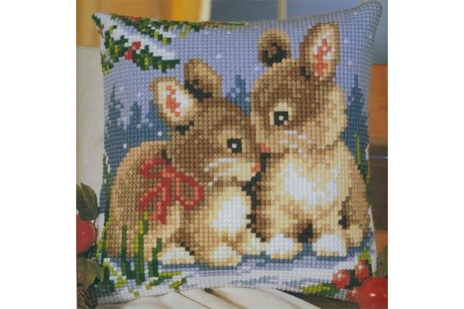 Vervaco Gro-pn-0008683 - Cushion Winter Scene - Cross Stitch-2