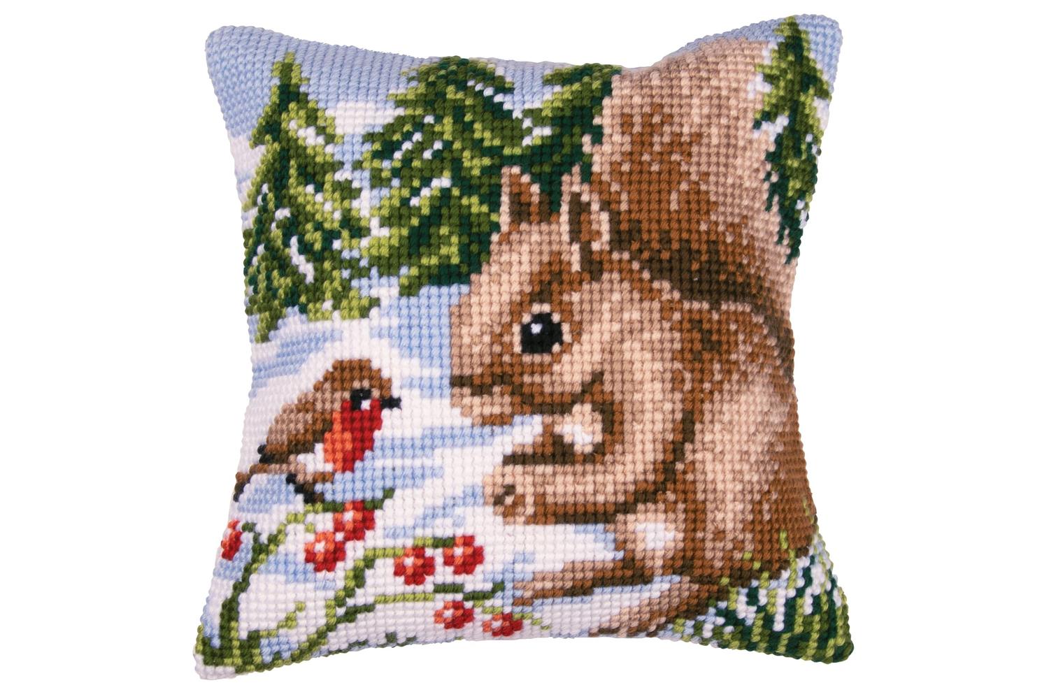 Vervaco Gro-pn-0008667 - Cross Stitch Kit Cushion Winter Sce