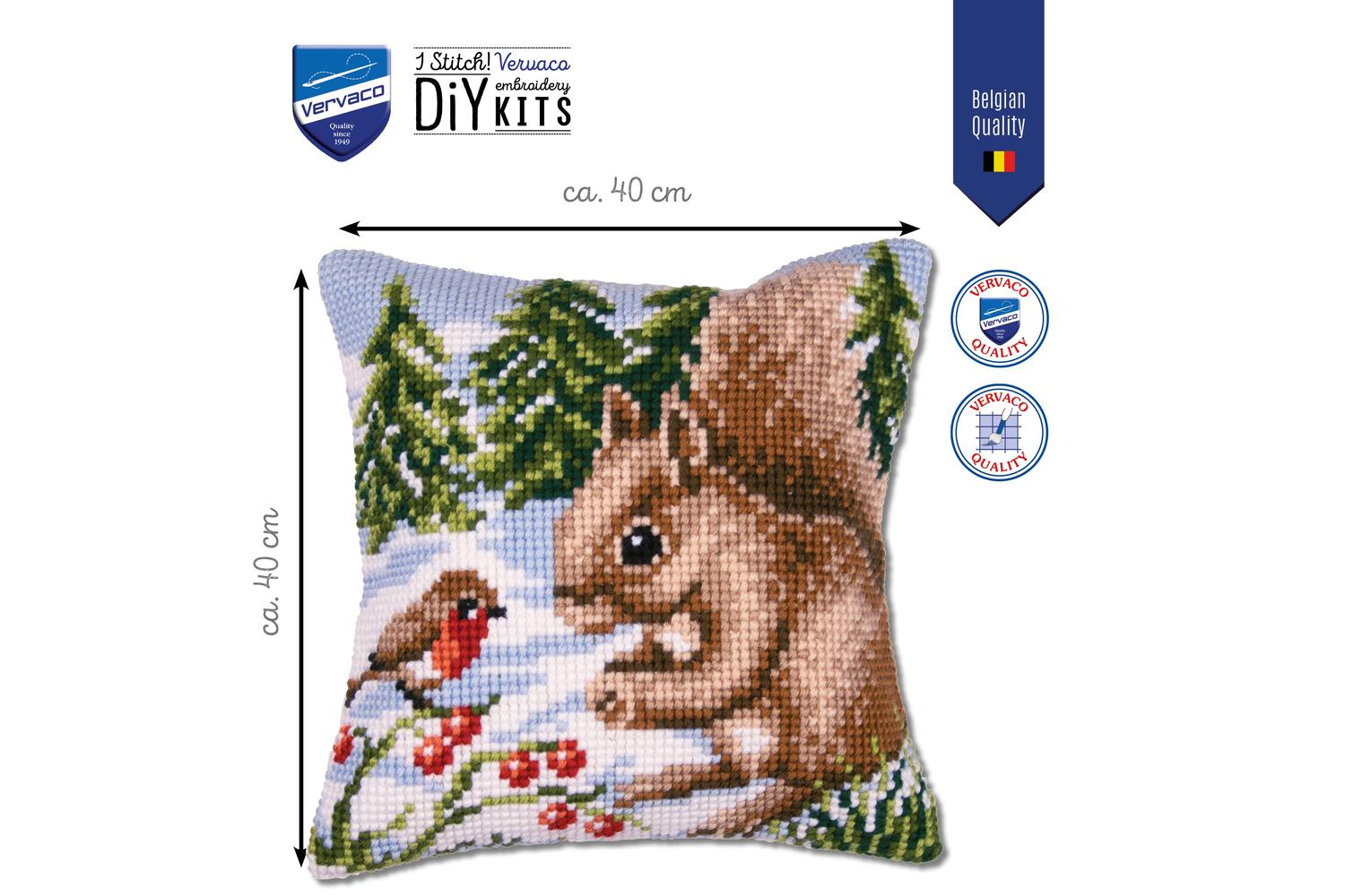 Vervaco Gro-pn-0008667 - Cross Stitch Kit Cushion Winter Sce-2