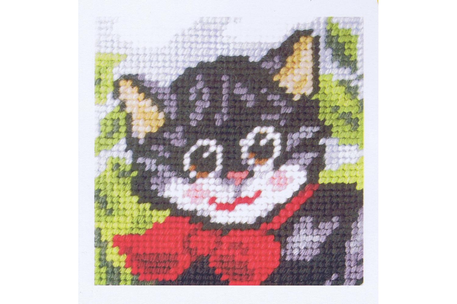 Orchidea Gro-orc.9606 - Emb Kit Pussy Cat - Needlepoint Kit