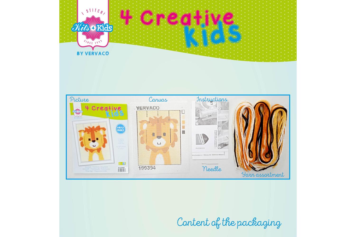 Vervaco Gro-pn-0199392 - Ls Cheeky Lion - Long Stitch Kit Ch-4