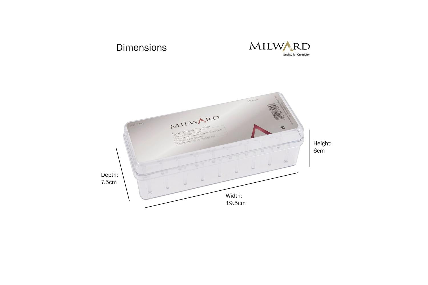 Milward Gro-2511421 - Thread Box 27 Spool - 27 Spool Thread-4