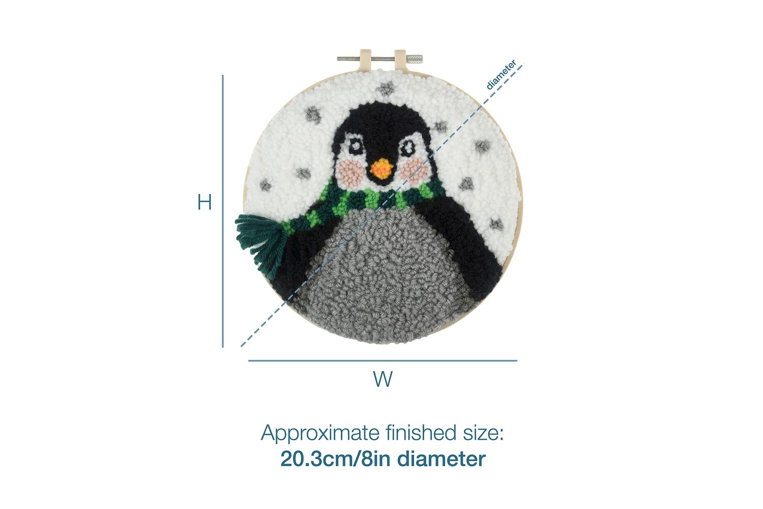 Trimits Gro-gck159 - Pneedle Penguin - Punch Needle Kit Yarn-4
