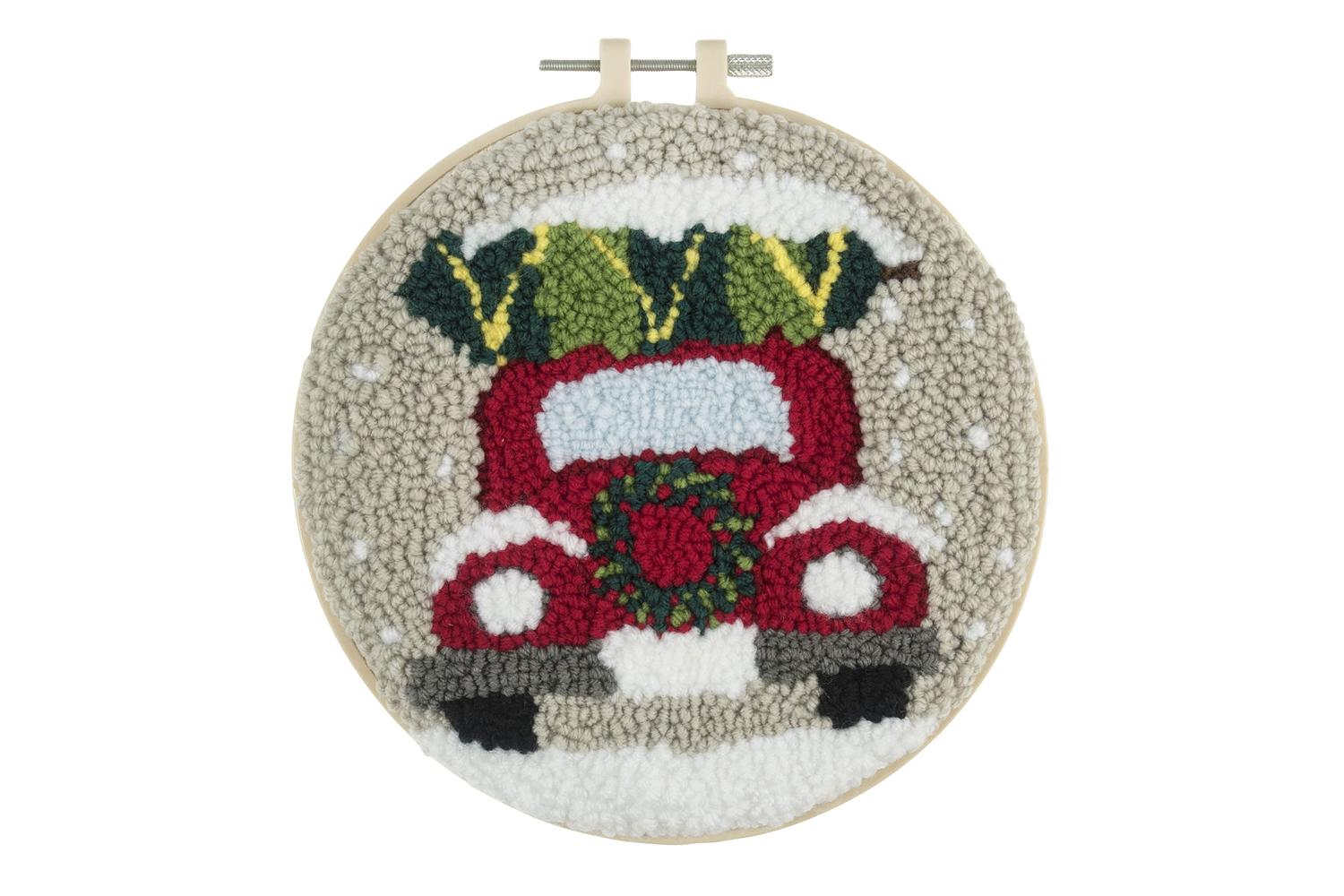 Trimits Gro-gck158 - Punch Needle Kit Yarn And Hoop Christma