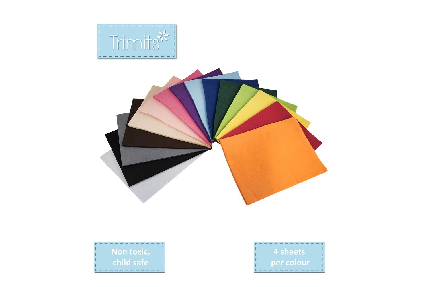 Trimits Gro-fpp11 - Felt Pack 60pk - Acrylic Felt 23 X 30cm-2