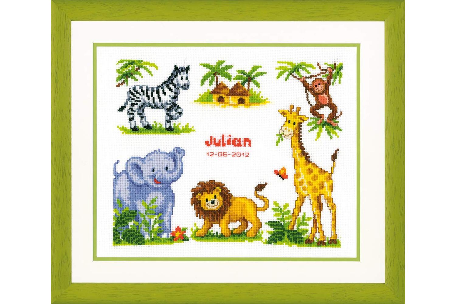 Vervaco Gro-pn-0011912 - Brec Zoo Animals - Counted Cross St