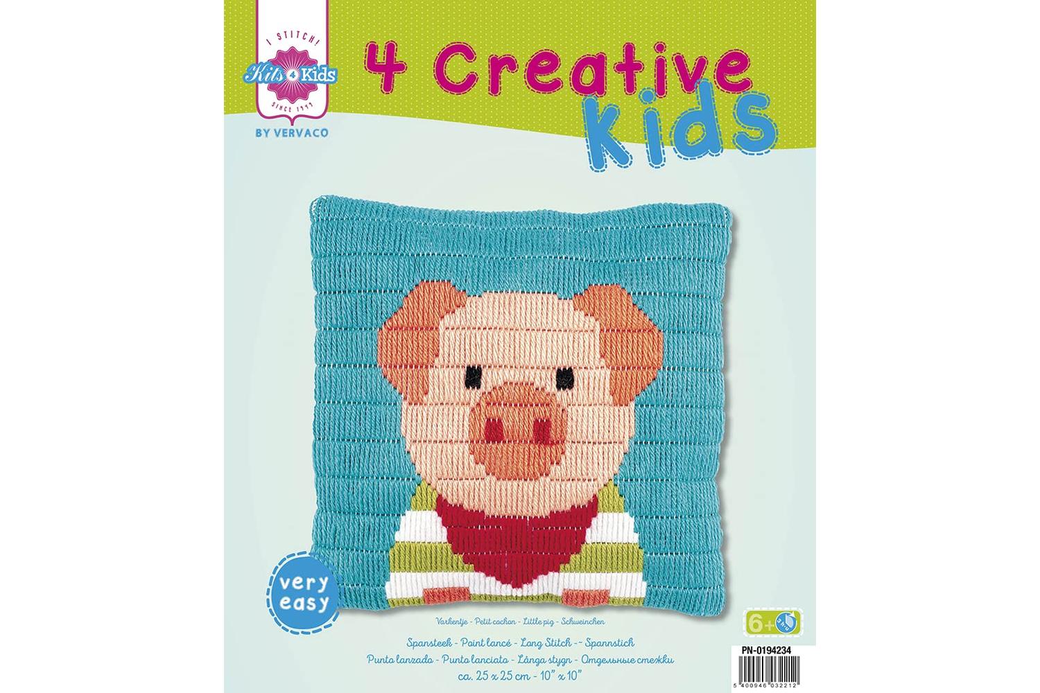 Vervaco Gro-pn-0194234 - Ls Cush Little Pig - Long Stitch Ki-3