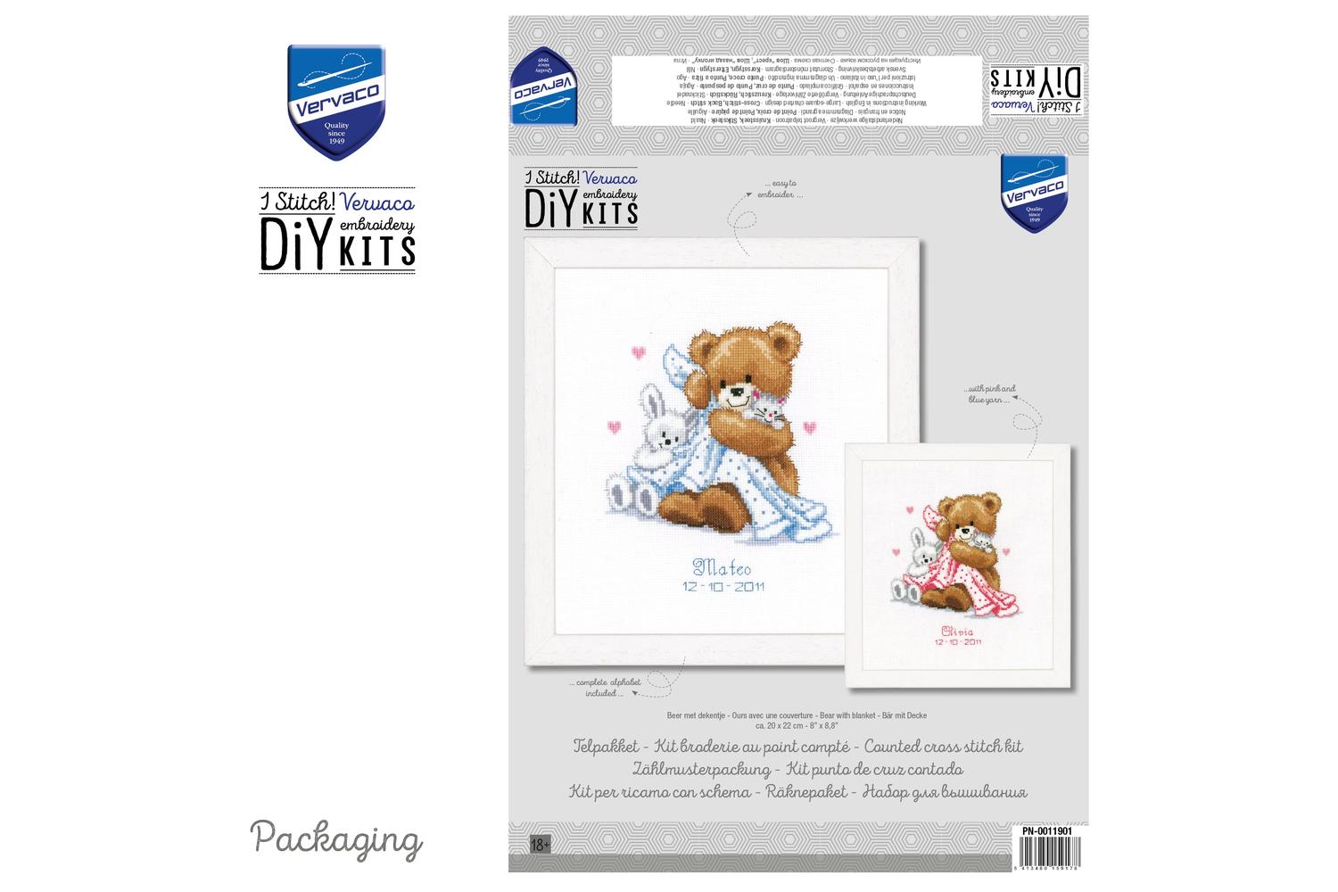 Vervaco Gro-pn-0011901 - Brec Teddyblanket - Counted Cross S-3