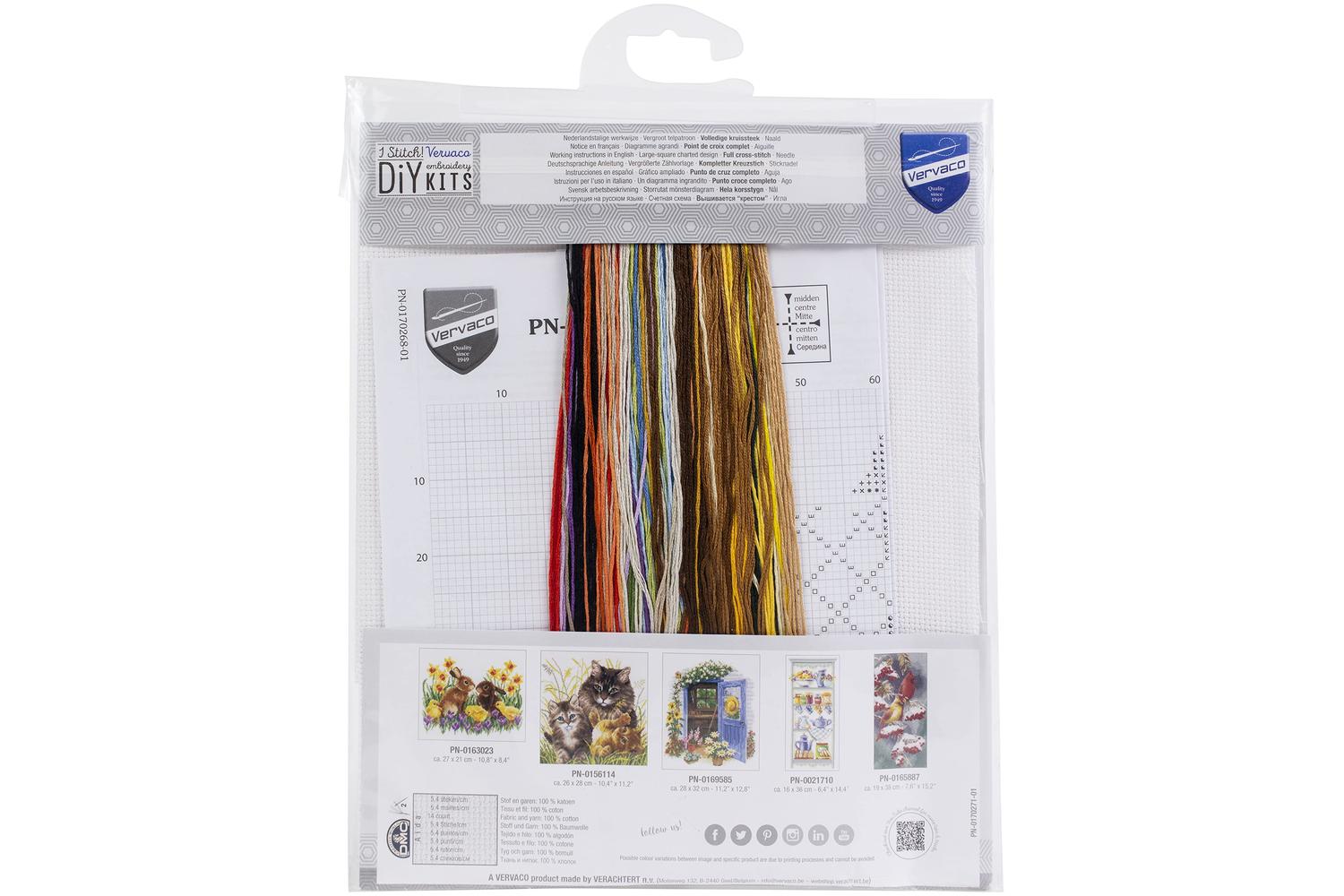 Vervaco Gro-pn-0170173 - Rooster And Chickens - Counted Cros-3