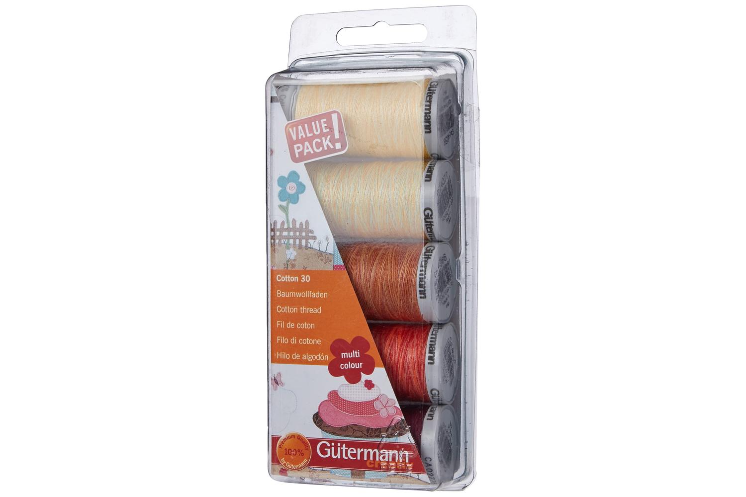 Gutermann Gro-731480\1 - Thread Set Cotton No30 5 X 300m Yel-2