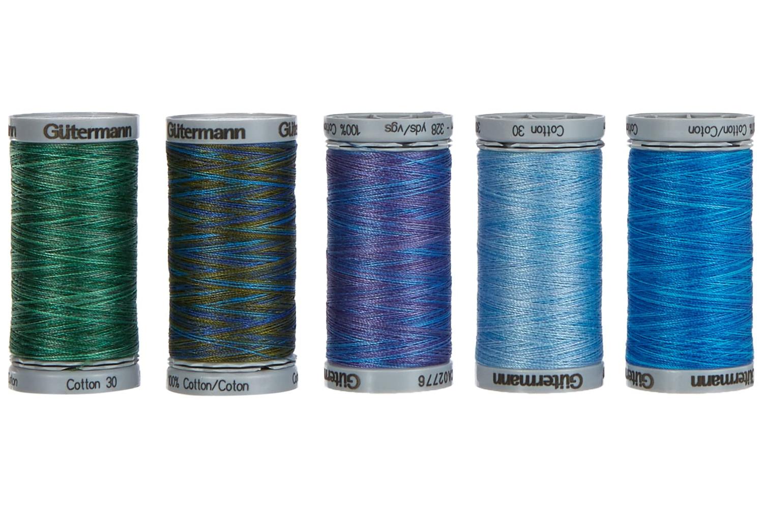 Gutermann Gro-731480\2 - Thread Set Cotton No30 5 X 300m Gre