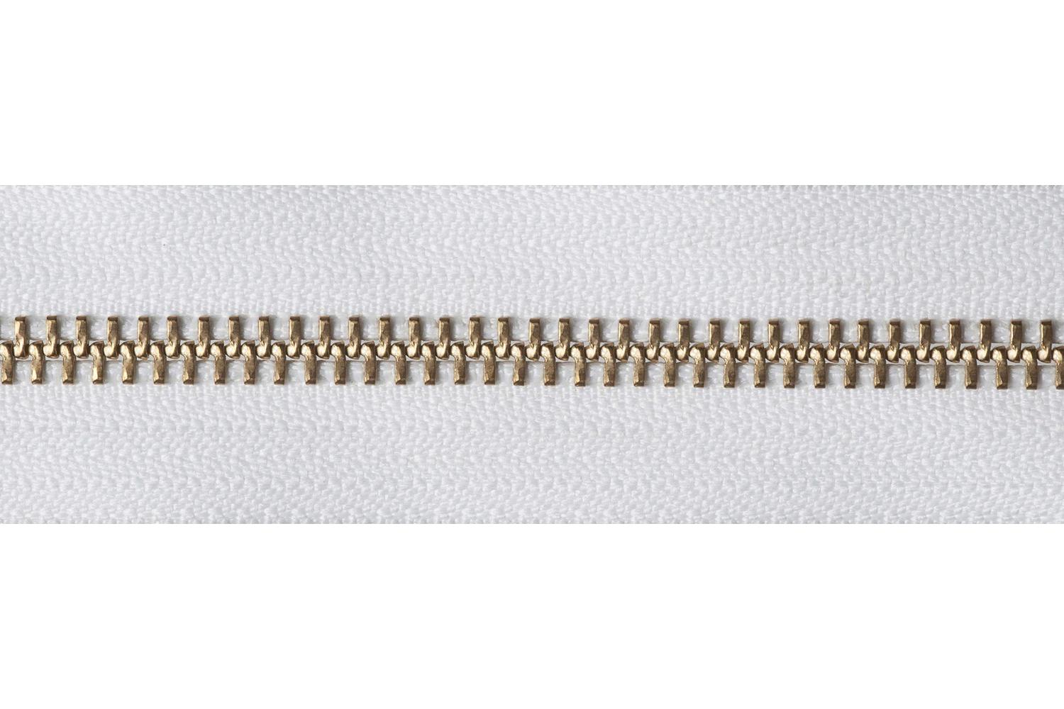 Ykk Gro-y2046\501 - Brass Oend Zip 46cm - Brass Metal Open-e-2