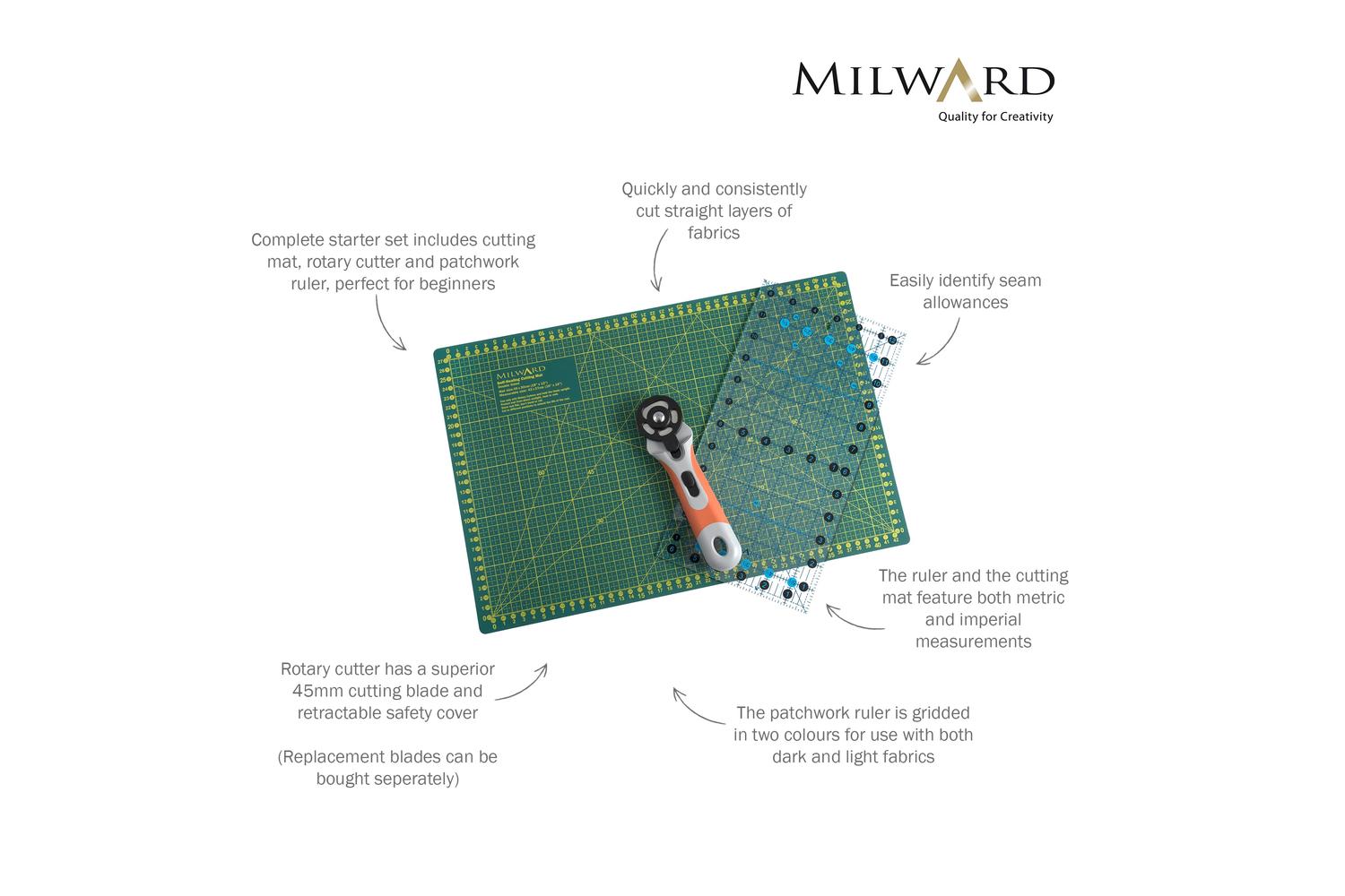 Milward Gro-251146 - Pwork Starter Kit - Patchwork Starter K-3