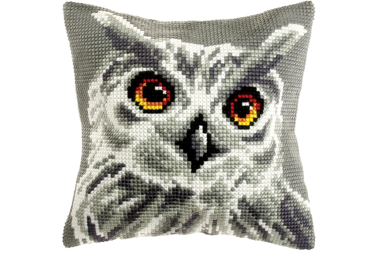 Orchidea Gro-orc.9532 - Cushion White Owl - Cross Stitch Kit