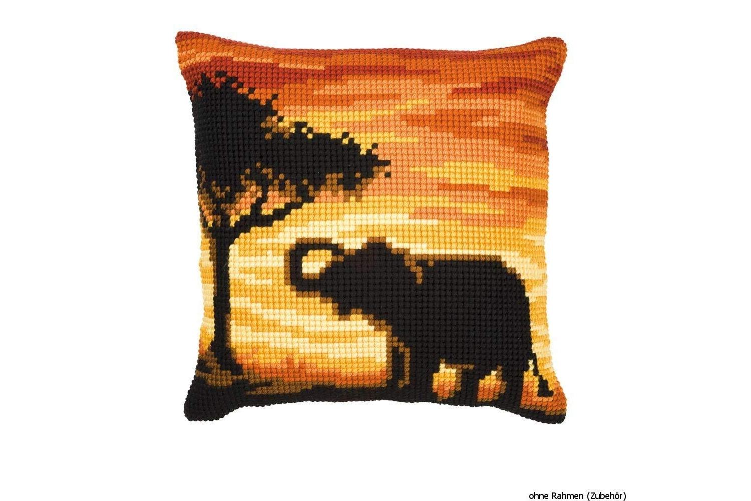 Vervaco Gro-pn-0008643 - Cushion Elephant - Cross Stitch Kit-2