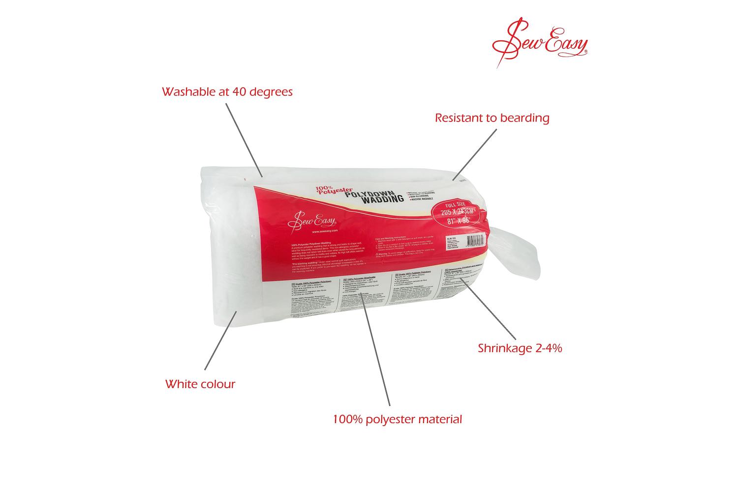 Sew Easy Gro-nlw.103 - Pwadding 81x96in - Wadding Polyester-2