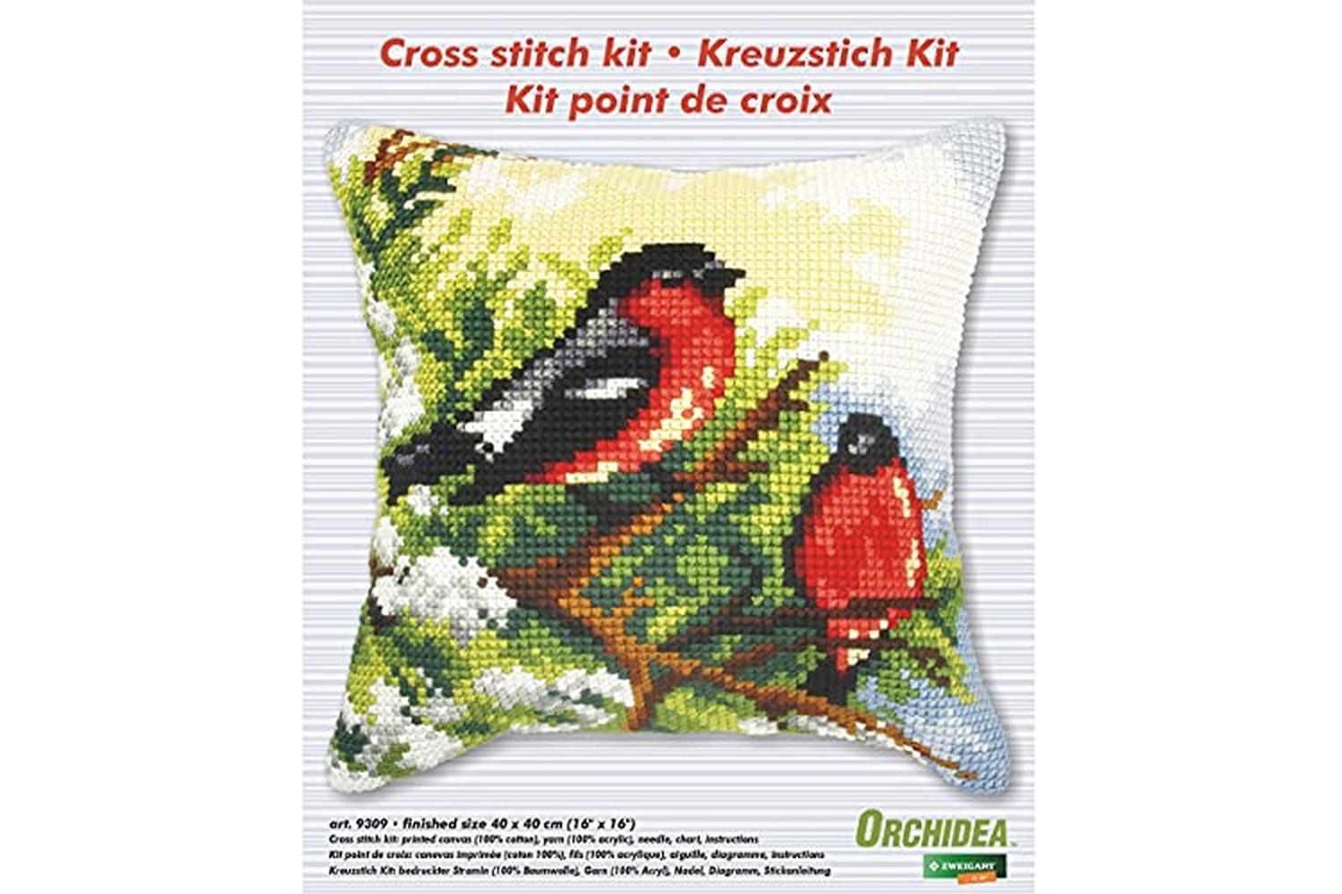 Orchidea Gro-orc.9309 - Cushion Bullfinches - Cross Stitch K-2