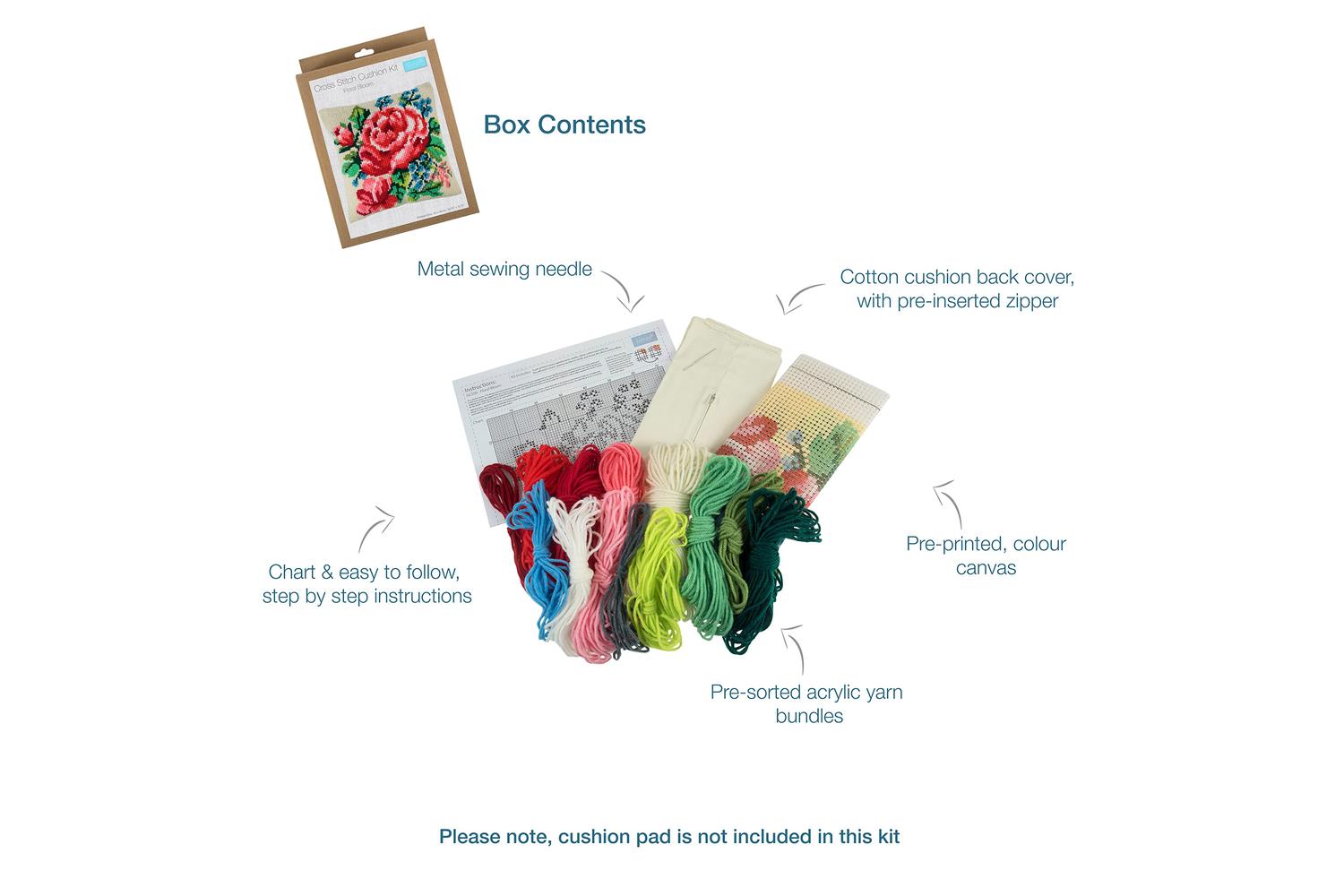 Trimits Gro-gcs56 - Floral Bloom - Counted Cross Stitch Kit-2
