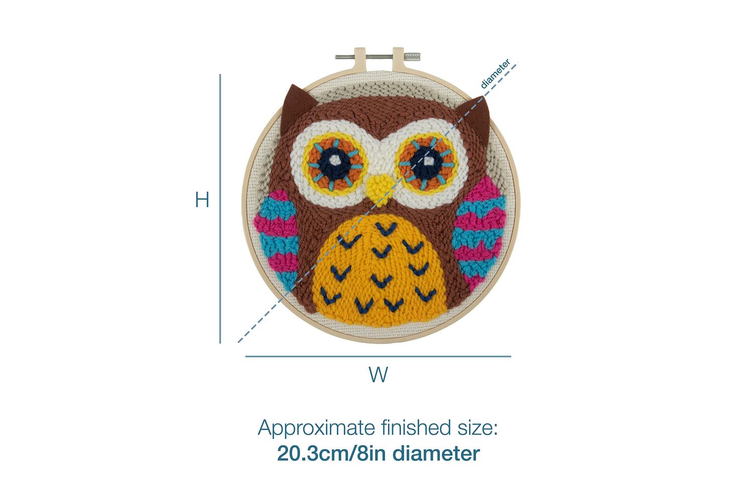 Trimits Gro-gck198 - Pneedle Owl - Punch Needle Kit Yarn And-4