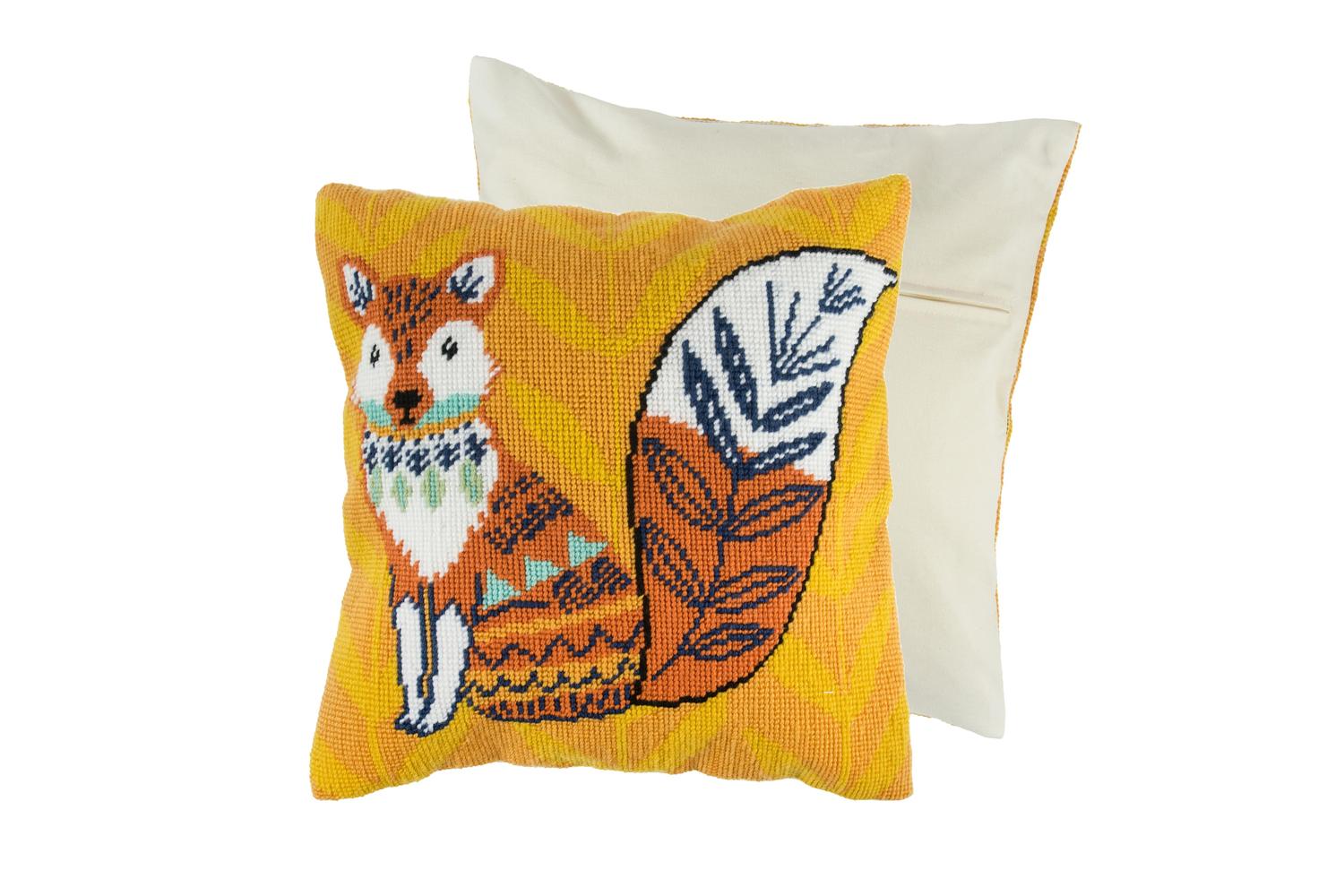 Trimits Gro-gcs80 - Tap Cush Fox - Half Cross Stitch Tapestr