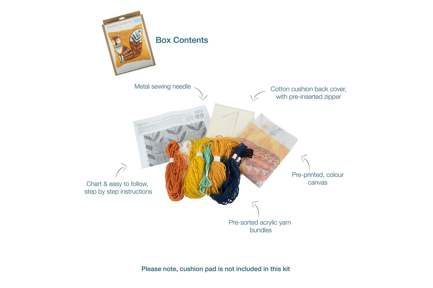 Trimits Gro-gcs80 - Tap Cush Fox - Half Cross Stitch Tapestr-2