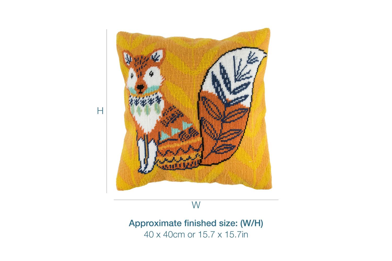 Trimits Gro-gcs80 - Tap Cush Fox - Half Cross Stitch Tapestr-3