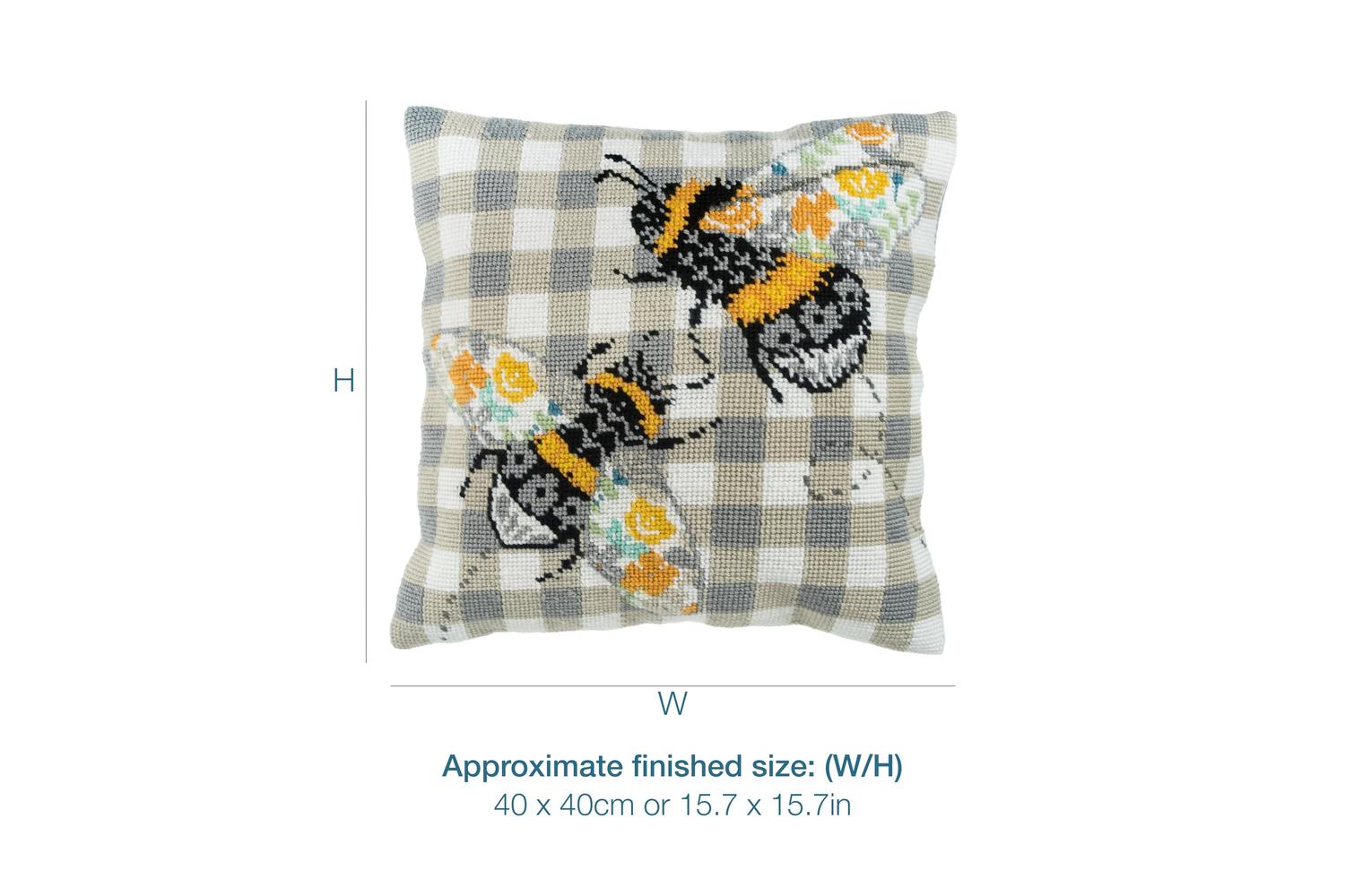 Trimits Gro-gcs81 - Tap Cush Bees - Half Cross Stitch Tapest-3