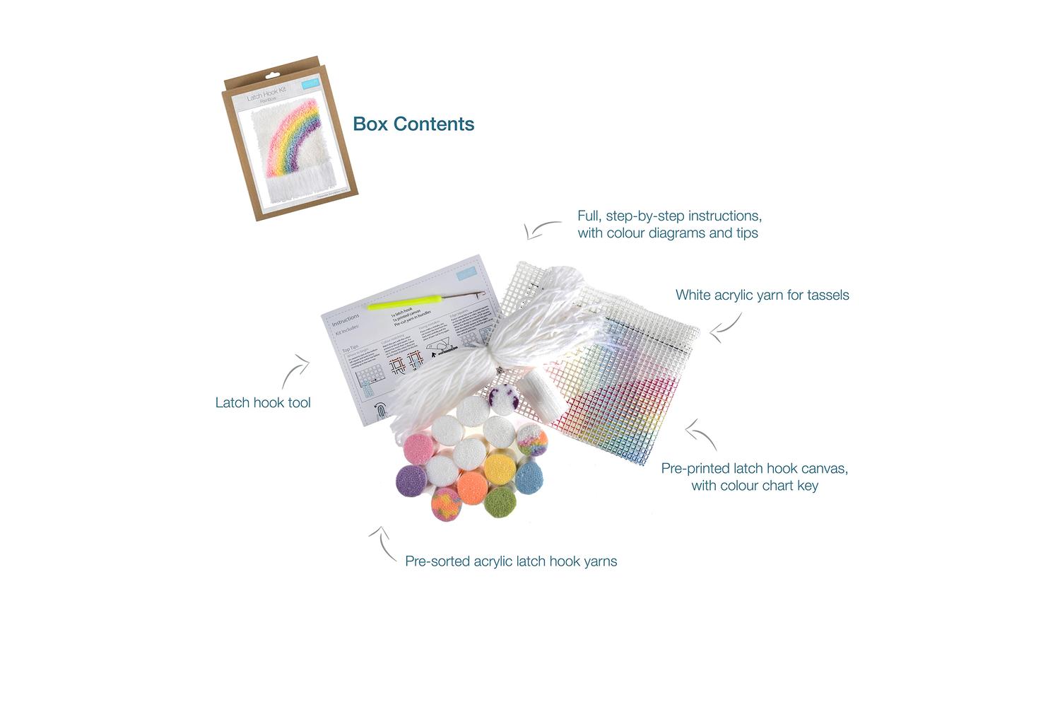 Trimits Gro-gck100 - Lhook Rainbow - Latch Hook Kit Rainbow-4