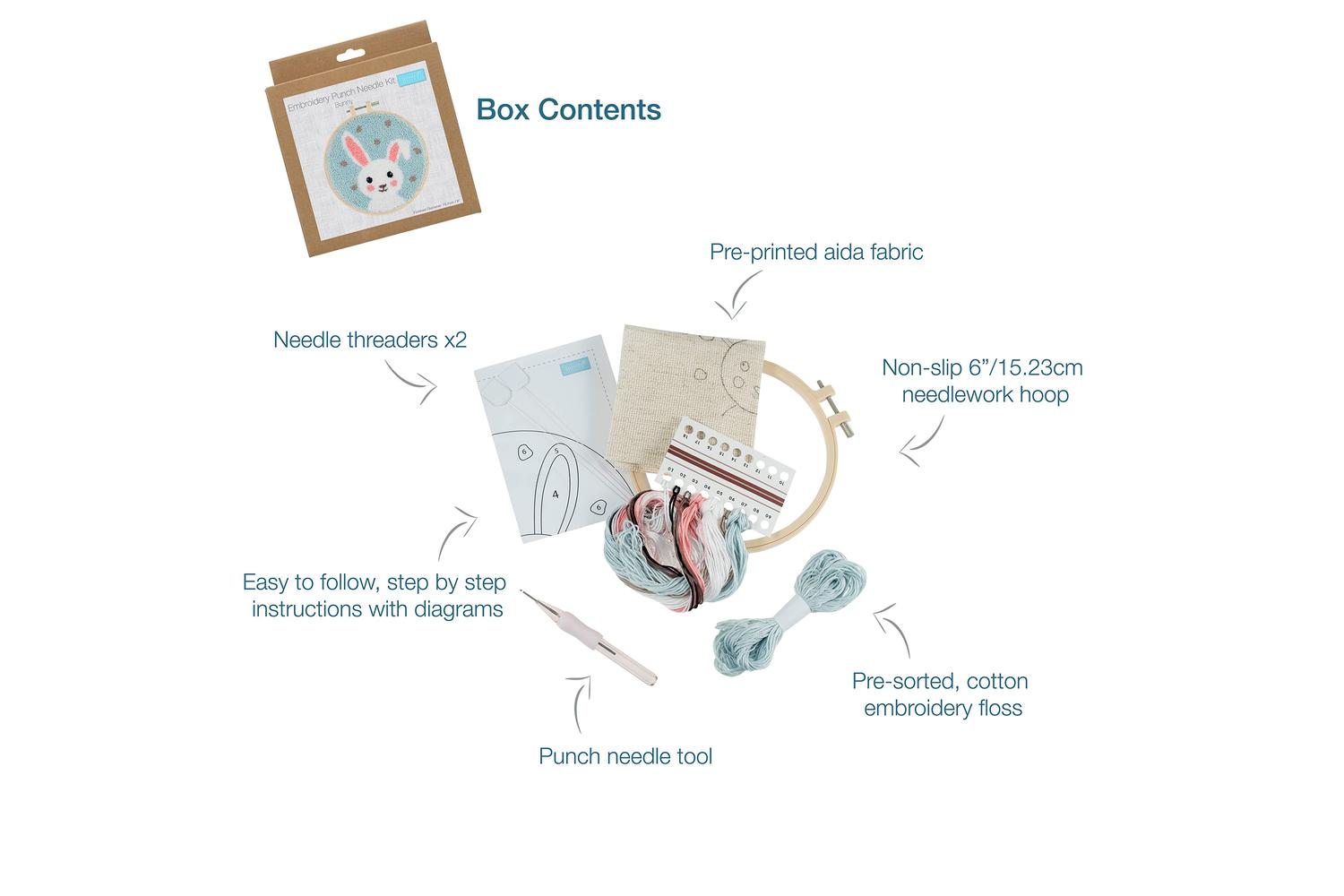 Trimits Gro-gck148 - Pneedle Bunny - Punch Needle Kit Floss-3