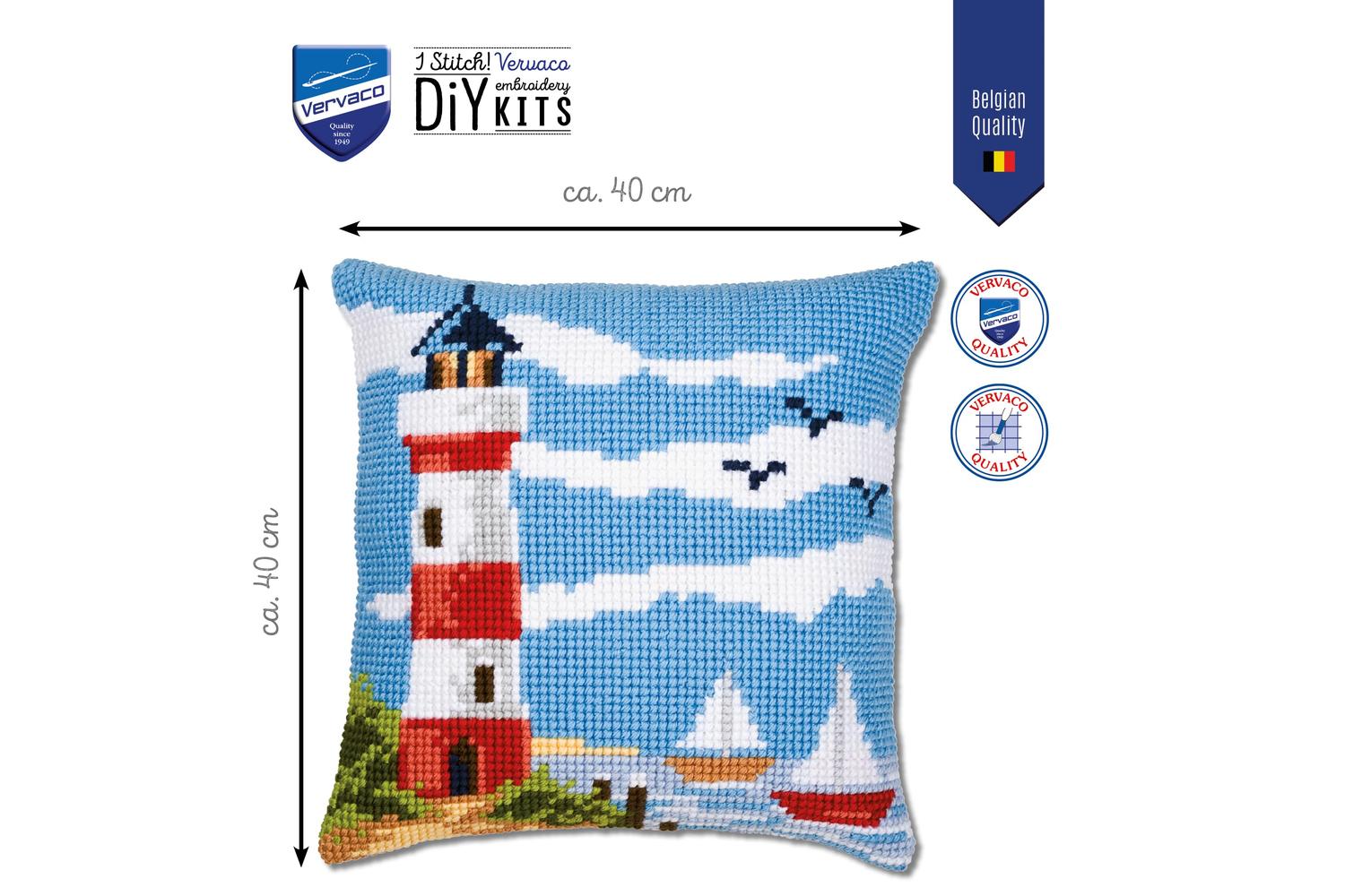 Vervaco Gro-pn-0008601 - Cushion Lighthouse - Cross Stitch K-2