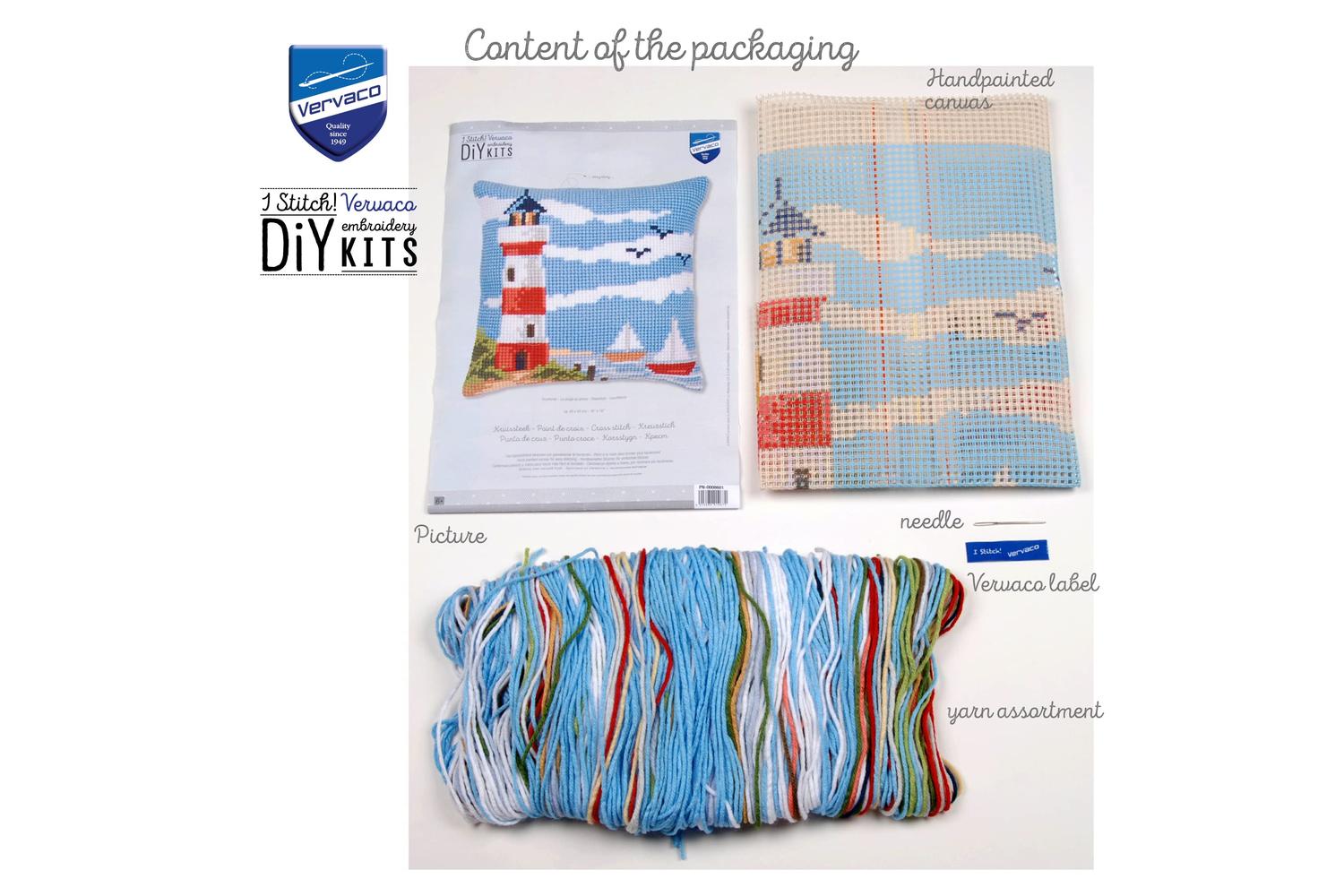 Vervaco Gro-pn-0008601 - Cushion Lighthouse - Cross Stitch K-4
