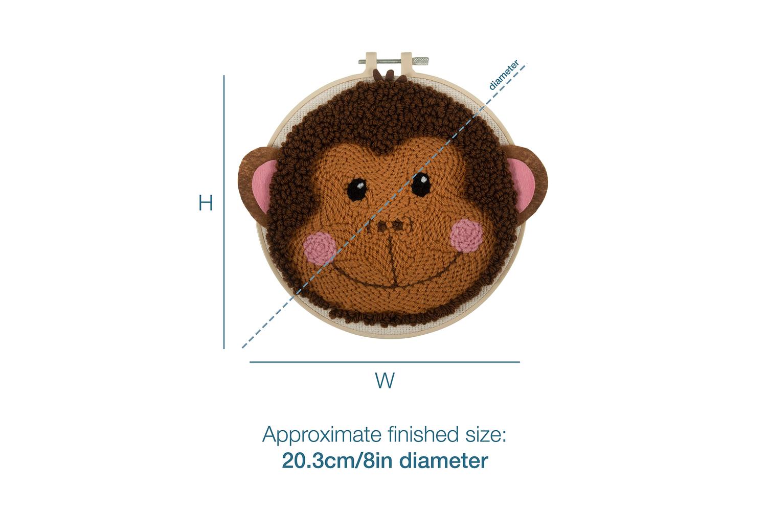 Trimits Gro-gck199 - Pneedle Monkey - Punch Needle Kit Yarn-4