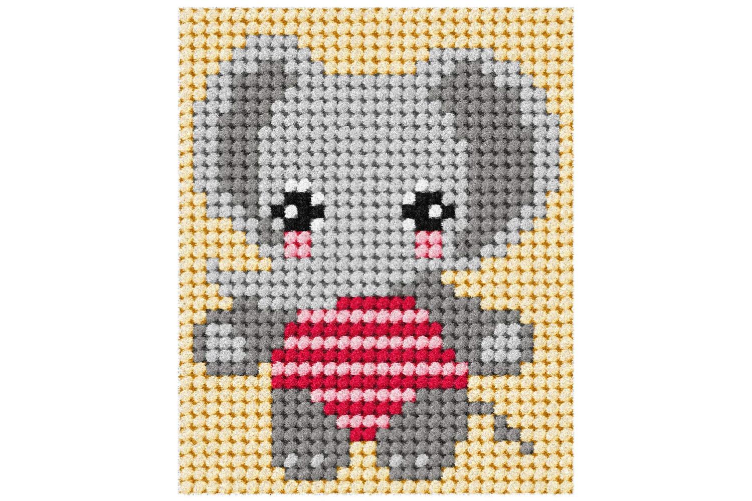 Orchidea Gro-orc.9745 - Emb 1st Elephant - Needlepoint Kit M