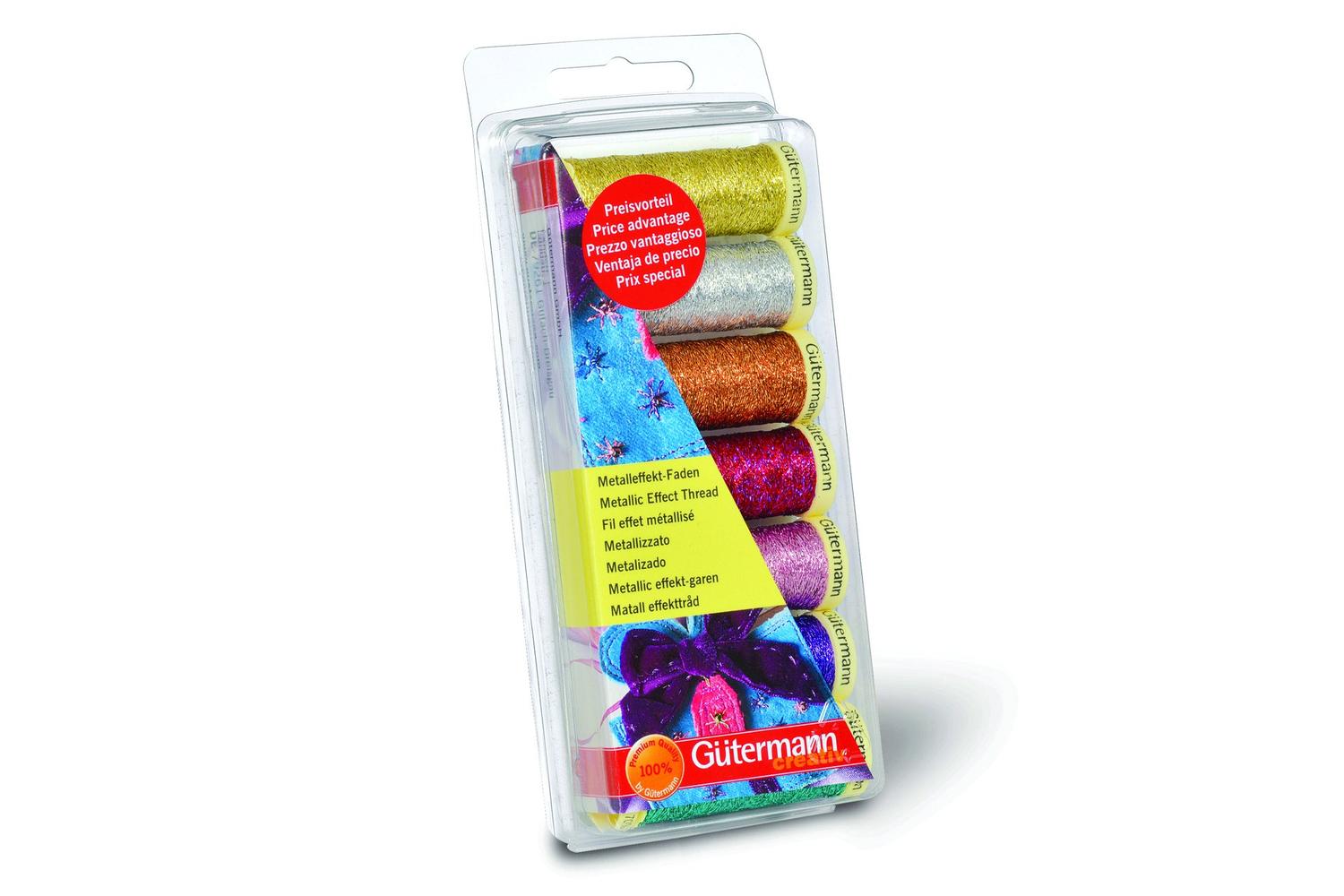 Gutermann Gro-731161\1 - Tset Metallic 7x50m - Thread Set Me