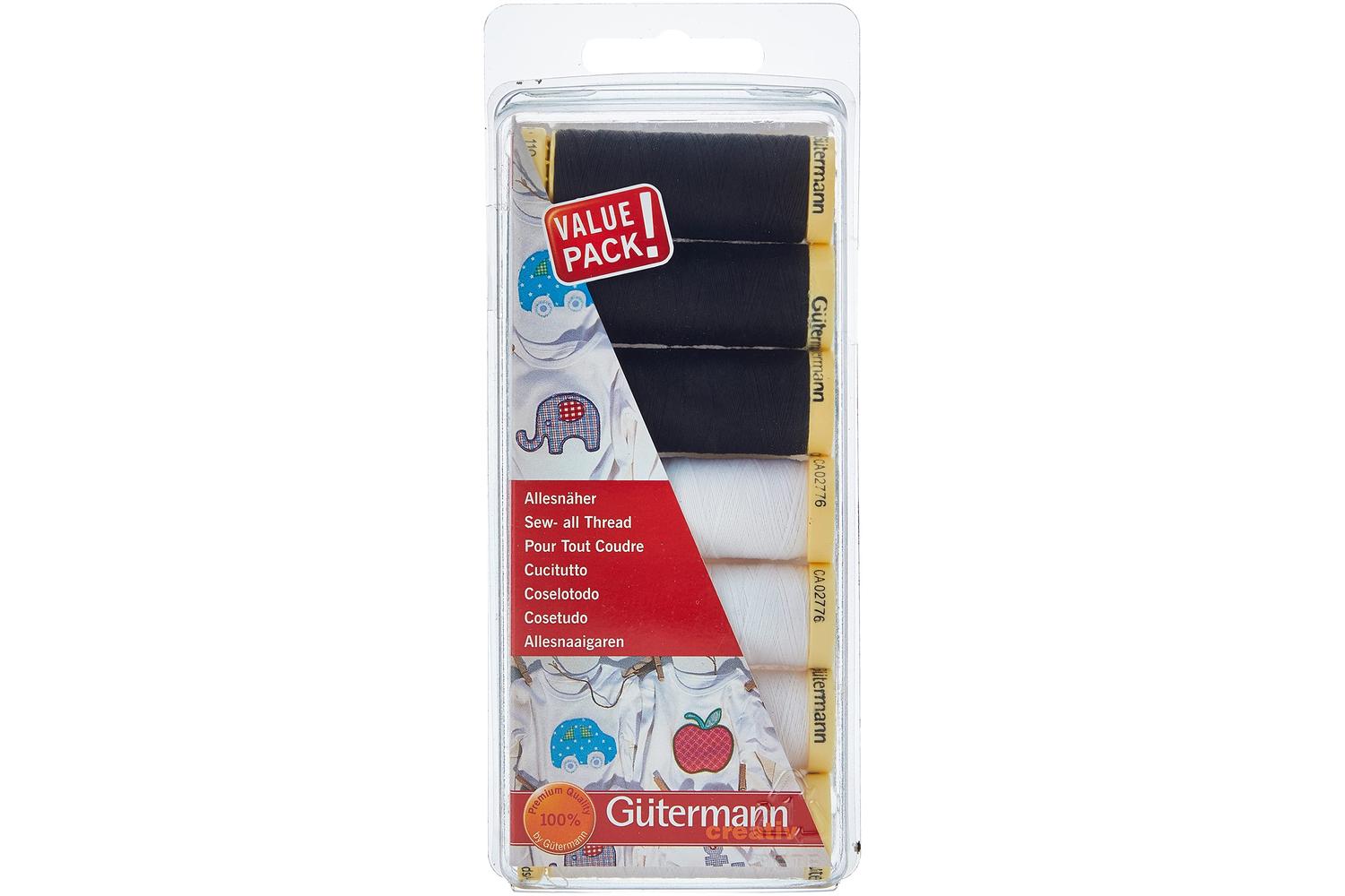 Gutermann Gro-731110\1 - Tset Sa 7x100m Bw - Thread Set Sew-